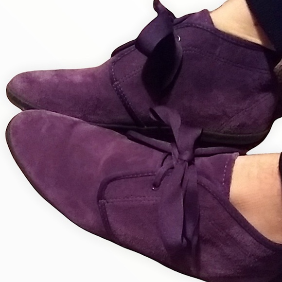 VTG 80s Keds Purple Suede Chukka Ankle Booties - Picture 12 of 16